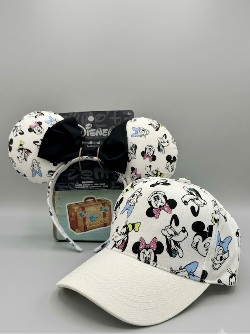 Mickey And Friends Baseball Cap with Minnie Ear Headband